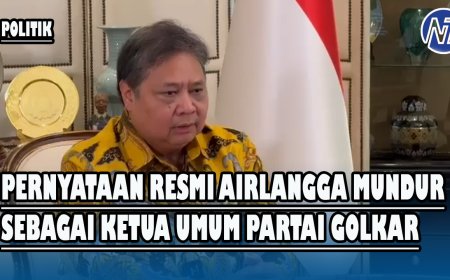 Detik-detik Pernyataan Airlangga Mundur sebagai Ketua Umum Partai Golkar