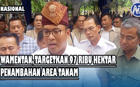 Wamentan, Targetkan 97 Ribu Hektar Penambahan Area Tanam Rampung September Mendatang