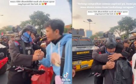 Kawal Putusan MK, Postingan Polisi Bersalaman dengan Pendemo Viral di X