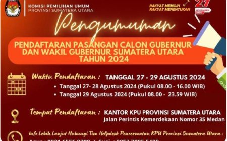 KPU Sumut Umumkan Tahapan Pendaftaran Calon Kepala Daerah
