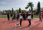 Brimob Polda Sumut Kawal dan Bawa Obor Api PON XXI di Paluta