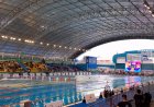 Jelang Pertandingan Final Renang PON XXI di Medan, Para Atlet Mulai Lakukan Pemanasan
