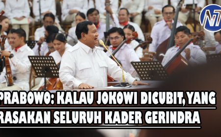 Prabowo Sebut jika Jokowi Dicubit, Maka Seluruh Kader Gerindra Merasakannya