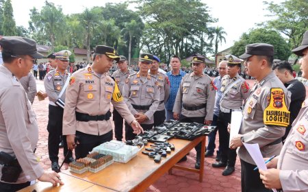 Ops Mantap Praja Toba 2024, Polres Nias Gelar Apel Sarpras: Dipimpin Langsung AKBP Revi Nurvelani