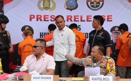 Sat Reskrim Polres Humbahas Ringkus 6 Pelaku Penganiayaan-Pembunuhan Terhadap Pelajar