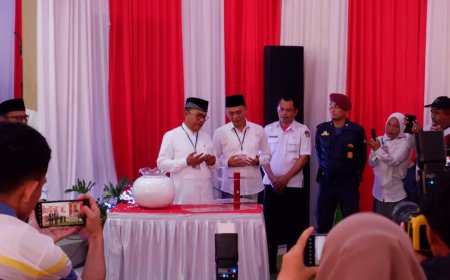 Komisi Pemilihan Umum (KPU) Kota Padangsidimpuan menetapkan nomor urut pasangan calon (paslon) Walikota dan Wakil Walikota Padangsidimpuan, Senin (23/9/2024).