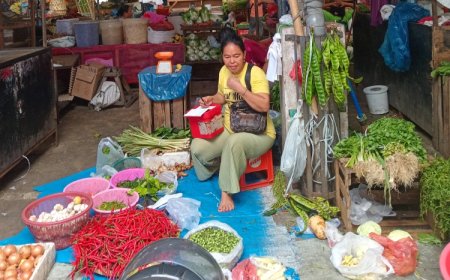 Harga Melambung, Omzet Pedagang Sayur di Pasar MNTC Tercekik
