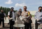 Polres Asahan Musnahkan Barang Bukti Sabu dan Ganja Hasil Pengungkapan
