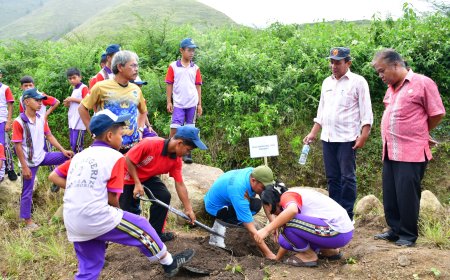 Penanaman Pohon Antisipasi Bencana Longsor dan Banjir di Samosir