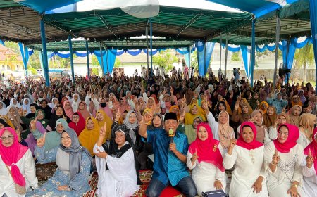 Emak-emak di Pangkalan Brandan Antusias Sambut Cawabup Langkat, Tiorita : Saya Setia Mendampingi Pak Afandin