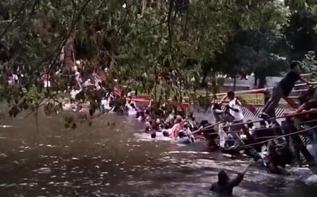 Jembatan di Taman Cadika Medan Ambruk, Pengunjung Masuk ke Danau