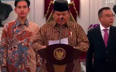 BREAKING NEWS, Presiden Prabowo Umumkan Susunan Kabinet Merah Putih, Ini Daftar Lengkapnya