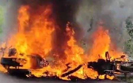 Sepeda Motor Begal Dibakar Warga di Pancur Batu: Pelaku Babak Belur Dihajar Massa