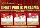 Debat Perdana Calon Walikota Medan Digelar Jumat Besok, Usung Tema: Meningkatkan Kesejahteraan Masyarakat untuk Pembangunan Daerah