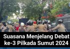 Suasana Menjelang Debat ke-3 Pilkada Sumut 2024
