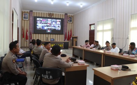 Polres Humbahas Ikuti Launching Satkamling dan Polisi RW