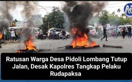 Ratusan Warga Desa Pidoli Lombang Tutup Jalan, Desak Kapolres Tangkap Pelaku Rudapaksa