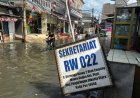Banjir Rob Rendam Rumah dan Jalan di Muara Angke
