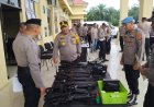 Kapolres Padang Lawas Pimpin Pemeriksaan Senpi Personel