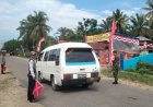 Personel Pos Pam 2 Sosa Laksanakan Gatur Lalin Kendaraan Datang dan Keluar Wilkum Polres Palas