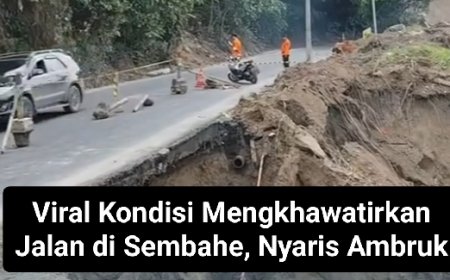Viral Kondisi Mengkhawatirkan Jalan di Sembahe, Nyaris Ambruk