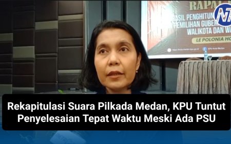Rekapitulasi Suara Pilkada Medan, KPU Tuntut Penyelesaian Tepat Waktu Meski Ada PSU