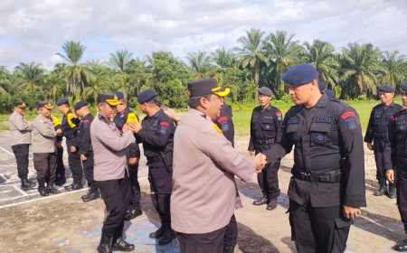 Kapolres AKBP Diari Astetika Ungkap Terima Kasih, Lepas Personel BKO Kompi 2 Bataliyon B Brimob Polda Sumut