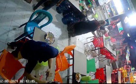 Viral Geng Motor Serang Pengunjung Warung di Asahan