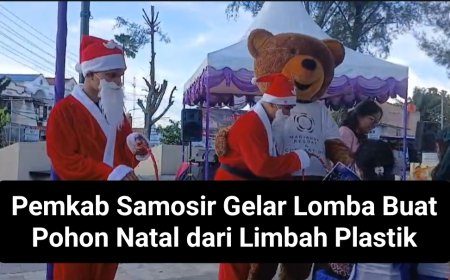 Pemkab Samosir Gelar Lomba Buat Pohon Natal dari Limbah Plastik