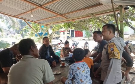 Bhabinkamtibmas Polsek Barumun Tengah Patroli Dialogis dan Sambangi Warga Desa Binaan