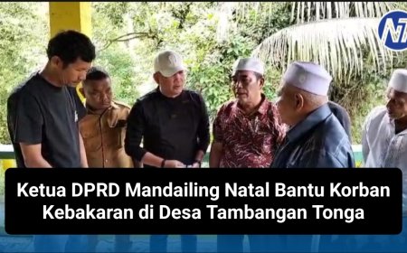 Ketua DPRD Mandailing Natal Bantu Korban Kebakaran di Desa Tambangan Tonga