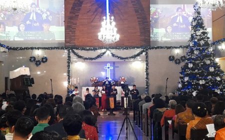 Misa Natal di HKBP Sudirman Medan Berlangsung Khidmat, Arus Lalu Lintas Lancar