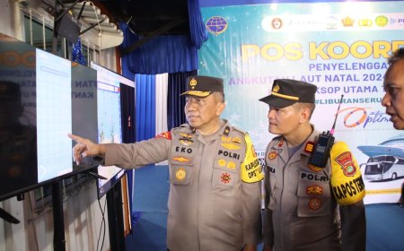 Kapolres dan Ketua Tim Supervisi Ops Lilin Mabes Polri Cek Pos Pelayanan di Pelabuhan Tanjung Priok
