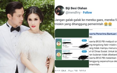 Miris, Aib Harvey Moeis dan Sandra Dewi Digunjing, Terdaftar BPJS untuk Orang Tidak Mampu