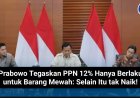 Prabowo Tegaskan PPN 12% Hanya Berlaku untuk Barang Mewah: Selain Itu tak Naik!