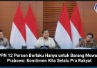 PPN 12 Persen Berlaku Hanya untuk Barang Mewah, Prabowo: Komitmen Kita Selalu Pro Rakyat
