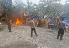 Tim Gabungan Gerebek-Bakar Barak Narkoba di Binjai