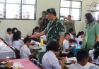 Korem 022/PT Berikan Makan Sehat Bergizi untuk Siswa SD Negeri 095205 Parbalogan