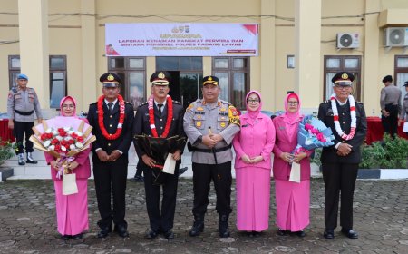 Polres Palas Gelar Pelepasan Purna Bakti Purnawirawan Polri dengan Prosesi Pedang Pora