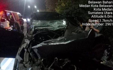 Usai Melakukan Pengecekan Pospam, Wakapolres Pelabuhan Belawan Alami Kecelakaan