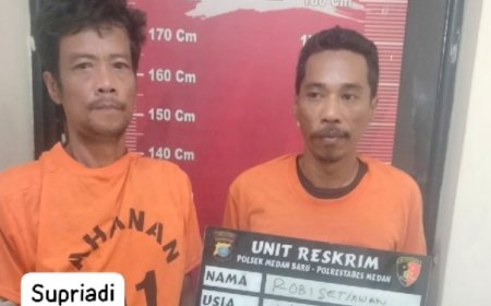 Polsek Medan Baru Tangkap 2 Pencuri Kabel Tanam Milik PT Telkom