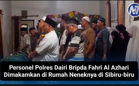 Personel Polres Dairi Bripda Fahri Al Azhari Dimakamkan di Rumah Neneknya di Sibiru-biru