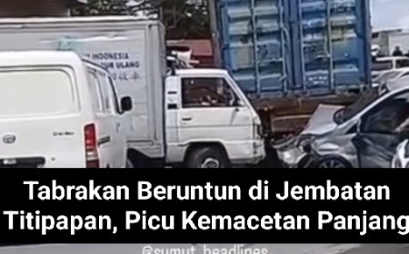 Tabrakan Beruntun di Jembatan Titipapan, Picu Kemacetan Panjang