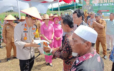 Dukung Swasembada Pangan, Polres Binjai Tanam Bibit Jagung di Lahan 18 Hektar