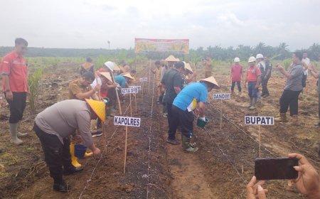 Kapolres Lakukan Penanaman Jagung Serentak 1 Juta Hektare Kabupaten Palas