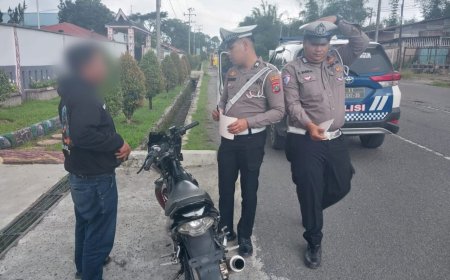 Satlantas Polres Simalungun Gelar Operasi Penindakan Knalpot Brong yang Meresahkan Masyarakat
