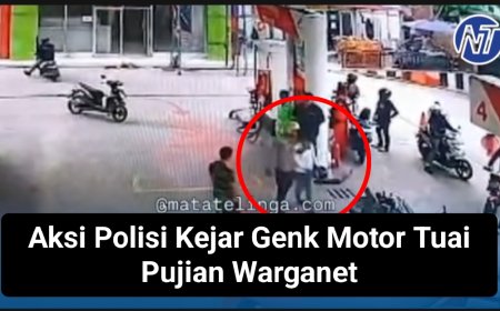 Aksi Polisi Kejar Genk Motor Tuai Pujian Warganet