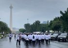 H-1 Pelantikan: Meski Hujan, Kepala Daerah Terpilih Gladi Bersih di Monas