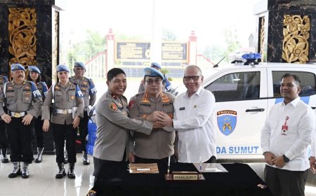 Pemprov Hibahkan Mobil Dinas untuk Kepolisian Daerah Sumatera Utara