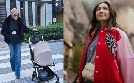 Beda Gaya Nagita Slavina dan Syahrini Pakai Tas Mewah saat Momong Anak